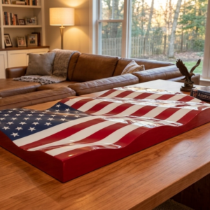 Handmade Wooden Wavy Flag "Made to Order Only"